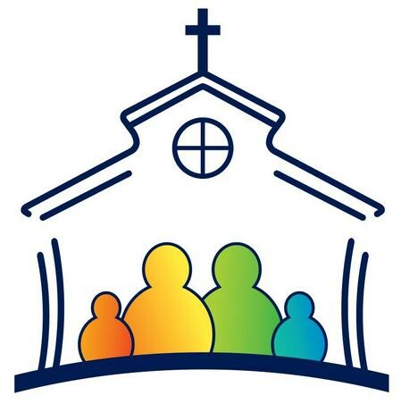 animated picture of people in a church